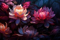 Dark exotic flowers painting pattern petal. AI generated Image by rawpixel.