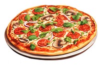 Vegan pizza food white background mozzarella. 