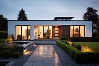 Modern family home architecture building outdoors. AI generated Image by rawpixel.