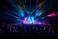Concert audience nightlife light entertainment. AI generated Image by rawpixel.