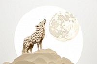 Wolf moon animal mammal. 