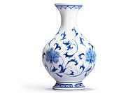 Chinese vase porcelain pottery white. 