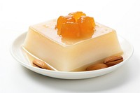 Chinese Almond Jelly dessert plate jelly. AI generated Image by rawpixel.