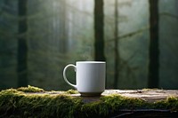 Coffee mug, morning outdoor nature. .