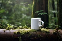 Coffee mug, morning outdoor nature. 