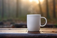 Coffee mug, morning outdoor nature. .