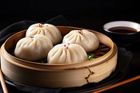 Pork Buns dumpling steamed food. AI generated Image by rawpixel.