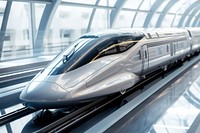 High-speed train vehicle railway transportation. AI generated Image by rawpixel.