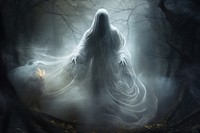 Ghost spirit nature adult representation. AI generated Image by rawpixel.