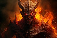 Hell demon dragon fire celebration. AI generated Image by rawpixel.