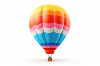 Hot air balloon aircraft vehicle white background. AI generated Image by rawpixel.