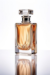 Perfume cosmetics bottle white background. 