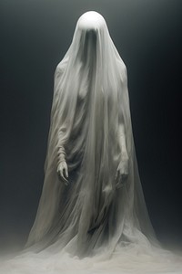 Scary ghost dress white veil. 