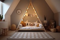 Toddler bed room architecture comfortable. AI generated Image by rawpixel.