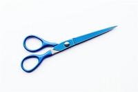 Closed scissors blue white background equipment. AI generated Image by rawpixel.