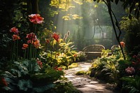 Garden nature outdoors woodland. AI generated Image by rawpixel.