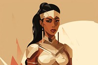 Woman warrior adult anime illustrated. AI generated Image by rawpixel.