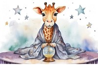 Fortune teller giraffe cartoon mammal animal. 