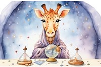 Fortune teller giraffe cartoon animal mammal. 