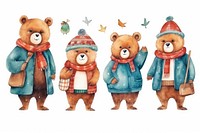 Bear family mammal winter animal. 