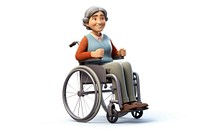 Senoir woman wheelchair cartoon adult. AI generated Image by rawpixel.
