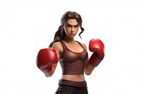 Woman boxing punching sports. AI generated Image by rawpixel.