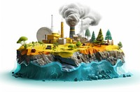Pollution environment architecture outdoors factory. AI generated Image by rawpixel.