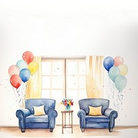 Furniture birthday balloon chair. 