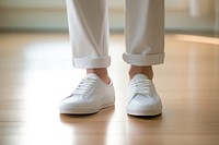 Footwear sneaker shoe flooring. 