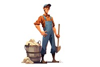 Farmer bucket adult man. AI generated Image by rawpixel.