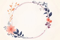 A minimal flower frame pattern circle plant. AI generated Image by rawpixel.