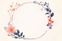 A minimal flower frame pattern circle plant. 