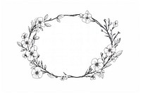 A flower frame sketch pattern drawing. AI generated Image by rawpixel.