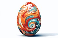 Easter egg white background creativity pattern. AI generated Image by rawpixel.