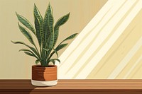 Snake plant windowsill vase houseplant. AI generated Image by rawpixel.