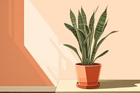 Snake plant houseplant terracotta flowerpot. AI generated Image by rawpixel.
