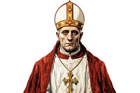 Saint adult male white background. AI generated Image by rawpixel.