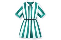 A striped shirt dress white background outerwear turquoise. 