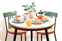 Table food room furniture. AI generated Image by rawpixel.