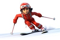 Skiing recreation cartoon sports. AI generated Image by rawpixel.