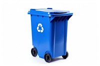 Bin blue white background container.