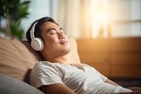 Headphones sleeping listening headset. 