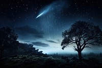 Meteor rain landscape astronomy outdoors. 