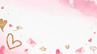 Valentine's heart watercolor desktop wallpaper