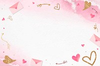 Pink Valentine's watercolor background design