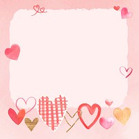 Pink heart border background design