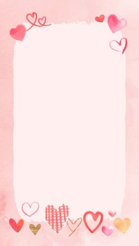 Pink heart border background design