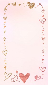 Cute heart doodle background design