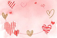 Cute Valentine's watercolor background design