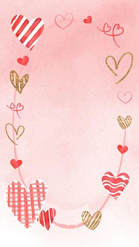 Cute Valentine's watercolor background design